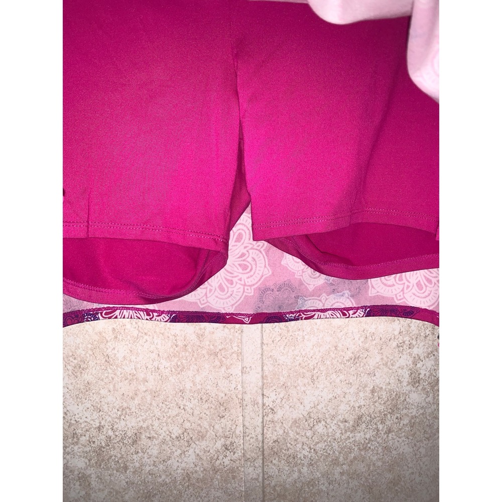 Tranquility by Colorado Clothing Pink Floral Mandala Athletic Skort Sz Lg - Picture 3 of 9